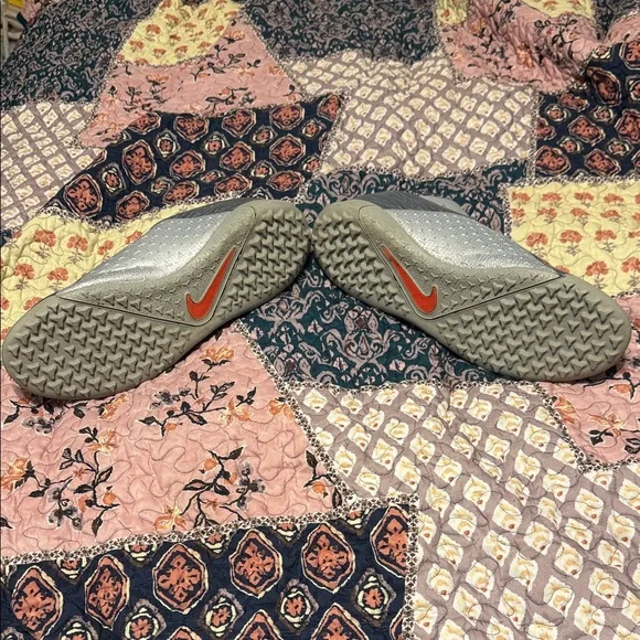 Nike Phantom Vision Academy DF Indoor Soccer Shoes Blue with Orange Swoosh 11.5 - Picture 5 of 10